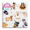 Big Dot of Happiness Halloween Pets Party Napkins, Cat and Dog Costume Party Halloween Decor, White 3-Ply Paper Beverage Napkins - 24 Count